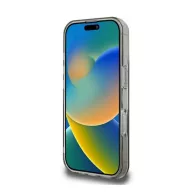   Guess IML Flowers Wreath iPhone 16 Pro MagSafe kemény hátlap tok, fekete GUHMP16LHFWFCK