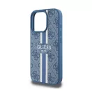 Guess 4G Printed Stripes iPhone 16 Pro MagSafe kemény hátlap tok, kék GUHMP16LP4RPSB