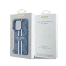 Guess 4G Printed Stripes iPhone 16 Pro MagSafe kemény hátlap tok, kék GUHMP16LP4RPSB