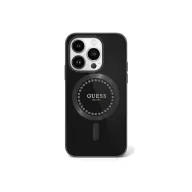   Guess IML Rhinestones MagSafe iPhone 16 Pro kemény hátlap tok, fekete GUHMP16LPFTDTEK