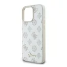 Guess Peony Script Logo iPhone 16 Pro kemény hátlap tok, fehér GUHMP16LPGPYSH