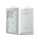 Guess Peony Script Logo iPhone 16 Pro kemény hátlap tok, fehér GUHMP16LPGPYSH
