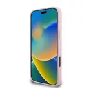 Guess Peony Script Logo iPhone 16 Pro kemény hátlap tok, rózsaszín GUHMP16LPGPYSP