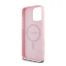 Guess Peony Script Logo iPhone 16 Pro kemény hátlap tok, rózsaszín GUHMP16LPGPYSP