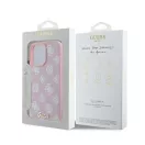 Guess Peony Script Logo iPhone 16 Pro kemény hátlap tok, rózsaszín GUHMP16LPGPYSP