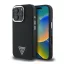 Guess Grained Triangle iPhone 16 Pro MagSafe kemény hátlap tok, fekete GUHMP16LPGTSPSK