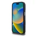 Guess Grained Triangle iPhone 16 Pro MagSafe kemény hátlap tok, fekete GUHMP16LPGTSPSK