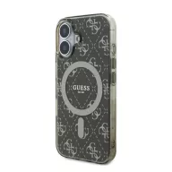   Guess IML 4G Background iPhone 16 MagSafe kemény hátlap tok, barna GUHMP16SH4DTEW