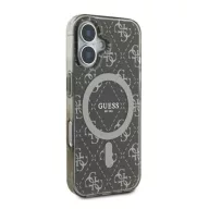   Guess IML 4G Background iPhone 16 MagSafe kemény hátlap tok, barna GUHMP16SH4DTEW