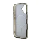 Guess IML 4G Background iPhone 16 MagSafe kemény hátlap tok, barna GUHMP16SH4DTEW