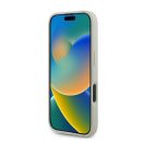 Guess Grained Ring iPhone 16 MagSafe kemény hátlap tok, bézs GUHMP16SPGHSMME