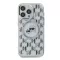 Karl Lagerfeld IML Monogram Karl&Choupette Head iPhone 16 hátlap tok, átlátszó KLHMP16SHMCKMHT