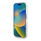 Karl Lagerfeld IML Metal Karl Head iPhone 16 Plus MagSafe kemény hátlap tok, fehér KLHMP16MHLSKIH