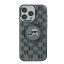Karl Lagerfeld IML Monogram Karl&Choupette Head iPhone 16 Pro MagSafe hátlap tok, fekete KLHMP16LHMCKMHK