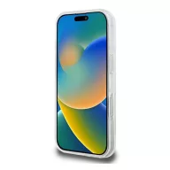   Karl Lagerfeld IML Metal Karl Head iPhone 16 Pro MagSafe kemény hátlap tok, fehér KLHMP16LHLSKIH