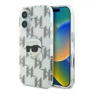   Karl Lagerfeld IML Karl Head Electroplated iPhone 16 kemény hátlap tok, átlátszó KLHCP16SHKLPKHT