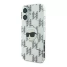 Karl Lagerfeld IML Karl Head Electroplated iPhone 16 kemény hátlap tok, átlátszó KLHCP16SHKLPKHT