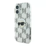   Karl Lagerfeld IML Karl Head Electroplated iPhone 16 kemény hátlap tok, átlátszó KLHCP16SHKLPKHT