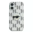 Karl Lagerfeld IML Karl Head Electroplated iPhone 16 kemény hátlap tok, átlátszó KLHCP16SHKLPKHT
