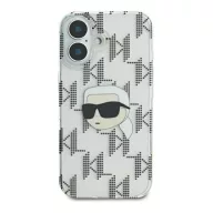   Karl Lagerfeld IML Karl Head Electroplated iPhone 16 kemény hátlap tok, átlátszó KLHCP16SHKLPKHT