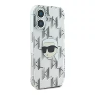   Karl Lagerfeld IML Karl Head Electroplated iPhone 16 kemény hátlap tok, átlátszó KLHCP16SHKLPKHT