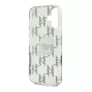 Karl Lagerfeld IML Karl Head Electroplated iPhone 16 kemény hátlap tok, átlátszó KLHCP16SHKLPKHT