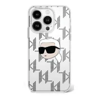   Karl Lagerfeld IML Karl Head Electroplated iPhone 16 Pro kemény hátlap tok, átlátszó KLHCP16LHKLPKHT