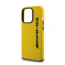 AMG Liquid Silicone Large Logo Apple iPhone 15 Pro MagSafe szilikon tok, sárga