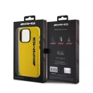 AMG Liquid Silicone Large Logo Apple iPhone 15 Pro MagSafe szilikon tok, sárga