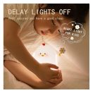 Art Deco virágos csirke alakú éjjeli lámpa, USB, 1200mAh, fehér