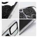 Teddy Bear iPhone 14 Pro csillogó köves tok, fekete