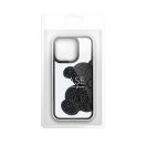 Teddy Bear iPhone 14 Pro csillogó köves tok, fekete
