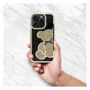 Teddy Bear iPhone 7 / 8 / SE 2020 / SE 2022 csillogó köves tok, arany