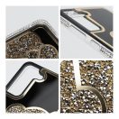 Teddy Bear iPhone 7 / 8 / SE 2020 / SE 2022 csillogó köves tok, arany