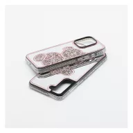 Teddy Bear iPhone 11 csillogó köves tok, rózsaszín