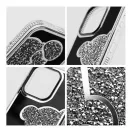 Teddy Bear iPhone 15 csillogó köves tok, ezüst