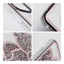 Teddy Bear iPhone 15 Pro csillogó köves tok, rózsaszín