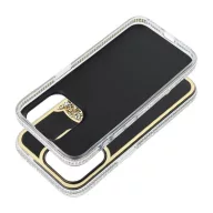 Teddy Bear iPhone 13 Pro csillogó köves tok, arany