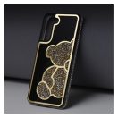 Teddy Bear Samsung Galaxy A15 4G / A15 5G csillogó köves tok, arany