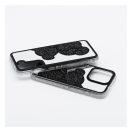 Teddy Bear Samsung Galaxy A25 5G csillogó köves tok, fekete