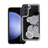   Teddy Bear Samsung Galaxy A25 5G csillogó köves tok, ezüst