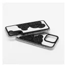 Teddy Bear Samsung Galaxy A35 5G csillogó köves tok, fekete