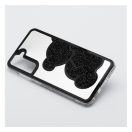 Teddy Bear Samsung Galaxy A55 5G csillogó köves tok, fekete