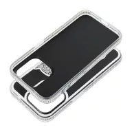 Teddy Bear iPhone 16 Plus csillogó köves tok, ezüst