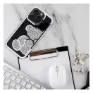 Teddy Bear iPhone 16 Plus csillogó köves tok, ezüst