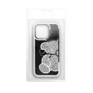 Teddy Bear iPhone 16 Plus csillogó köves tok, ezüst