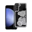 Teddy Bear Samsung Galaxy A13 5G / A04S csillogó köves tok, ezüst