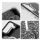 Teddy Bear Samsung Galaxy A13 4G csillogó köves tok, ezüst