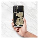 Teddy Bear Samsung Galaxy A14 5G csillogó köves tok, arany