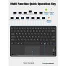 Samsung Galaxy Tab S6 Lite 10.4 (2020 / 2022 / 2024) SM-P610 / P615 / P613 / P619 / P620 / P625, Bluetooth billentyűzetes, mappa tok, Touch Pad, mágneses rögzítés, Wooze Simple Touch, fekete